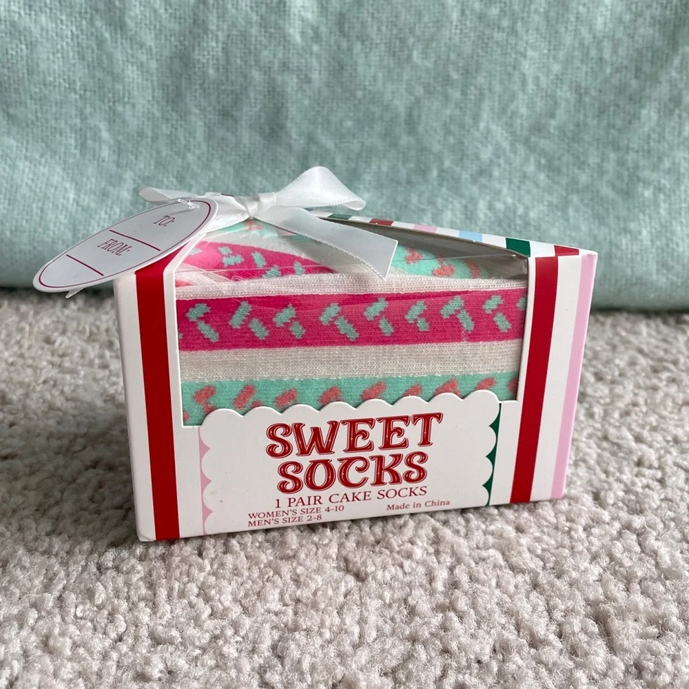 Birthday Cake Sweet Socks Gift Package Single Pair - Women’s Socks One Size